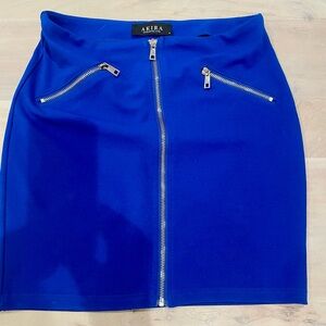 Blue Akira  Zippered Skirt sz medium
